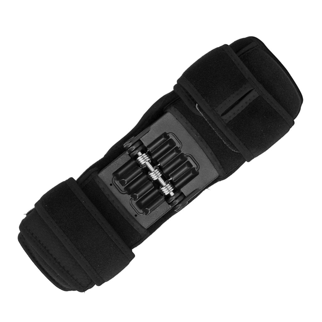 Knee Support Brace Spring Powered Knee Protection Booster Joint Stabilizer Pad for Hiking Climbing Black
