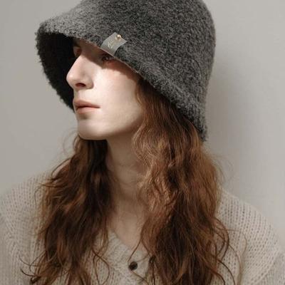 ACCLET Bucket Wool-Like Bucket Hat Gray H041GR