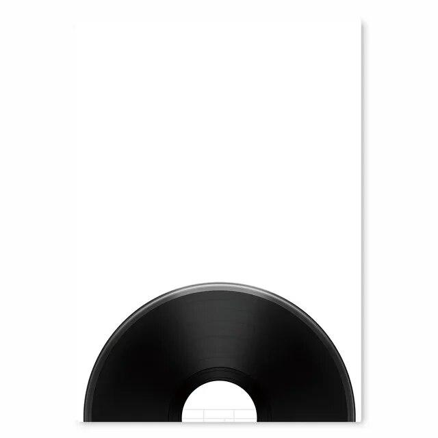 

Абстрактная черно-белая фортепианная клавиатура, ноты, гитара, текст, холст, картина, скандинавская настенная живопись, постер, декор для спальни 21cm×30cm NoFrame