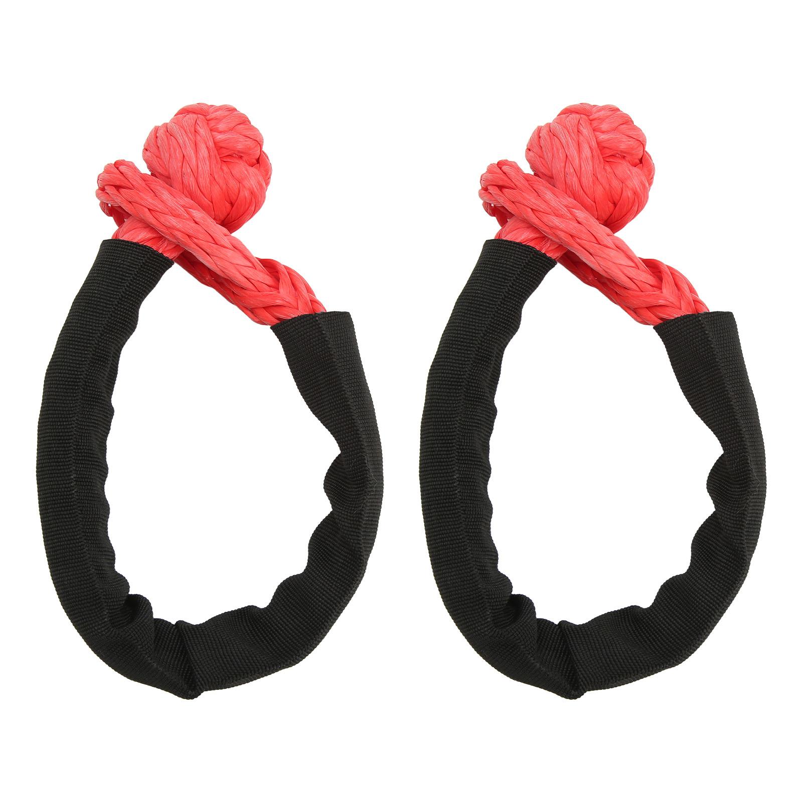 

2 Pcs 10mm Soft Shackle 39683 Lbs Breaking Strength Tow Shackles Rope Portable Lightweigh Wear Proof for Car ATV SUV