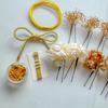 Gold Dried Flower Hair Coming of Age Japanese Gold Ball Gold Graduation Wedding Wedding Hakama Hani. Ornament, Ceremony, Wear, Mizuhiki, Leaf,