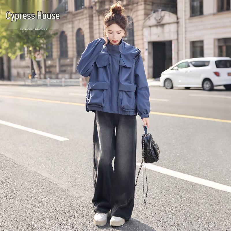 

Women s 2025 Fall Relaxed Fit Long-Sleeve Hooded Workwear Jacket XL