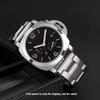 Stainless Steel Flat Watchband 24 26mm Solid Metal for Panerai PAM441 PAM111 Men Watch Chain Silver Black Strap Men Accessories