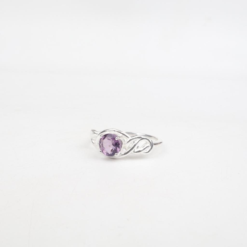 Natural Amethyst Gemstone 925 Sterling Silver Jewelry Handmade Ring Gift For Mom CZR-6-7