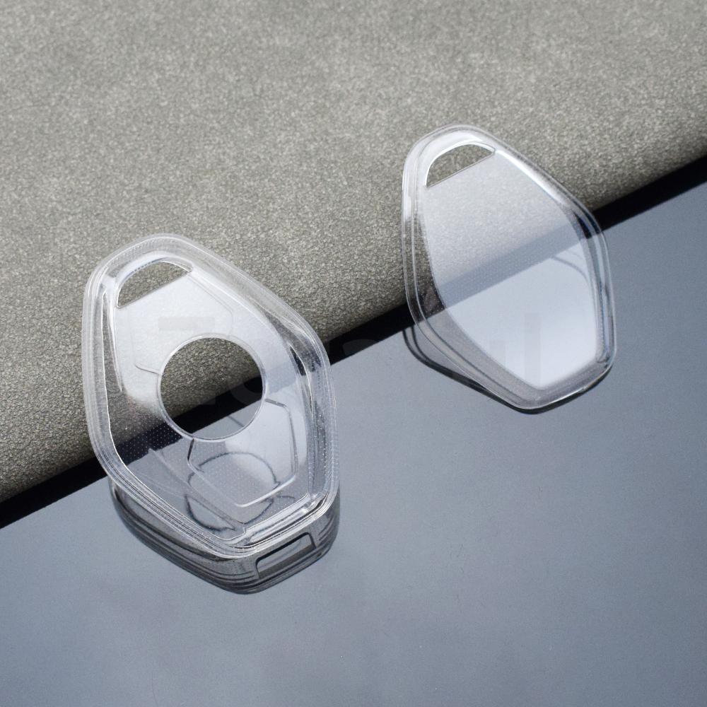 For Bmw Ews X3 X5 Z3 Z4 1 3 5 7 Series E38 E39 E46 Transparent Tpu Auto Shell Fob Holder Bag Car Key Case Cover Accessories