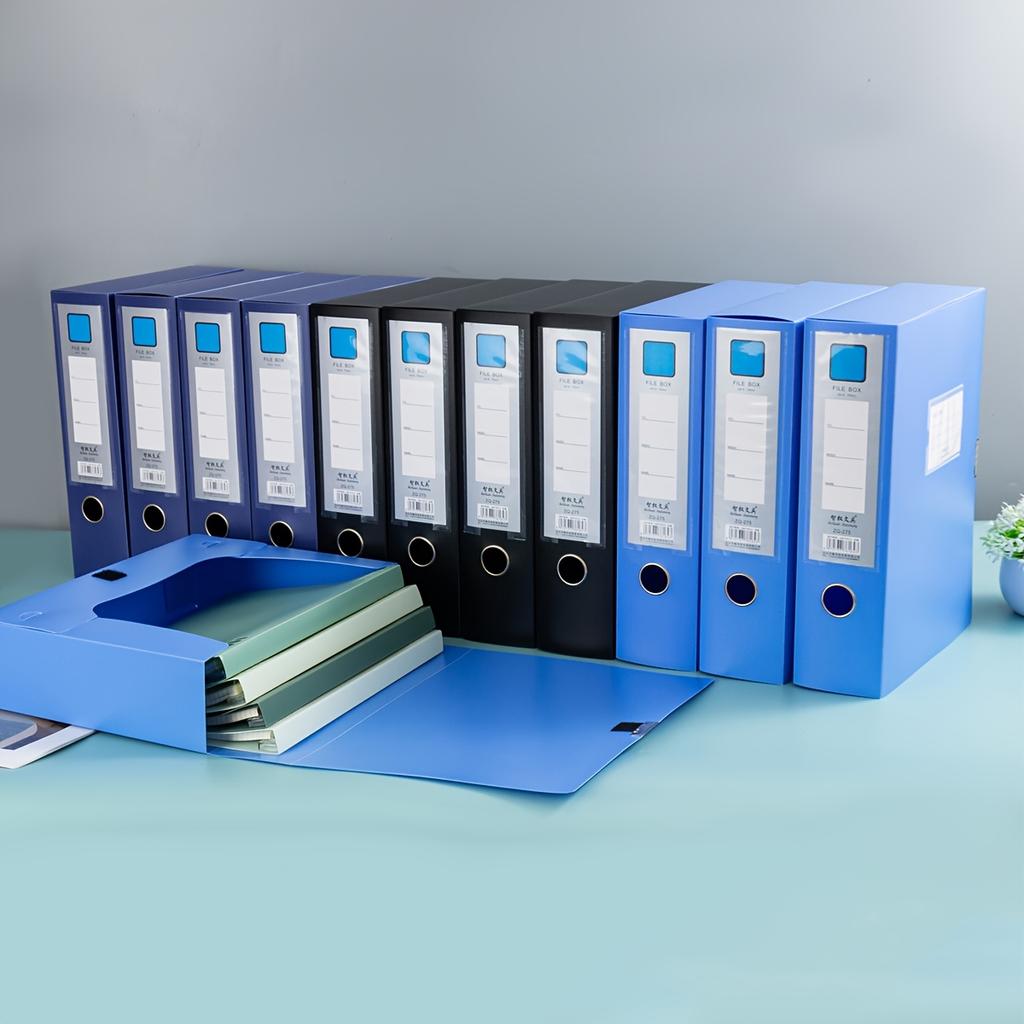 12pcs A4 Plastic File Boxes in 3 Colors -Thick,Large Capacity Document Organizer for Office Supplies, Accounting Receipts & More