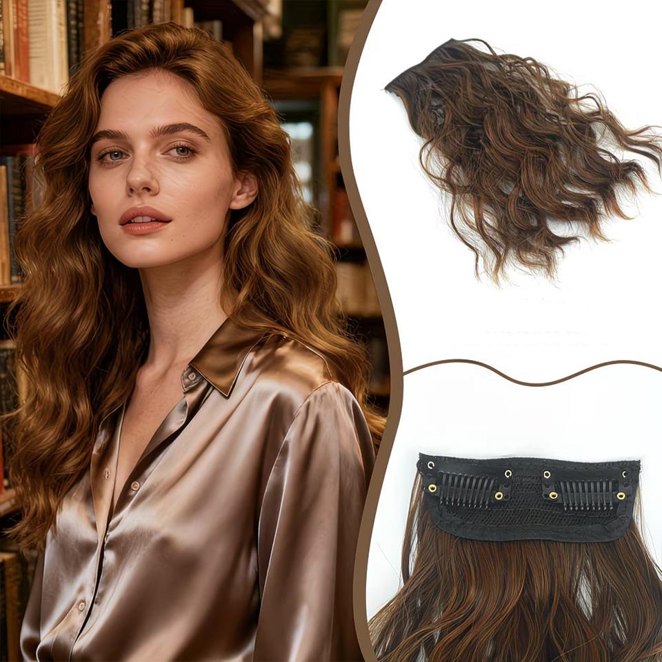 Parrucca Ondulata Sintetica per Donna per Creare un Volume Elevato sulla Sommità del Cranio e Aumentare il Volume dei Capelli Risolvere il Problema della Piattezza