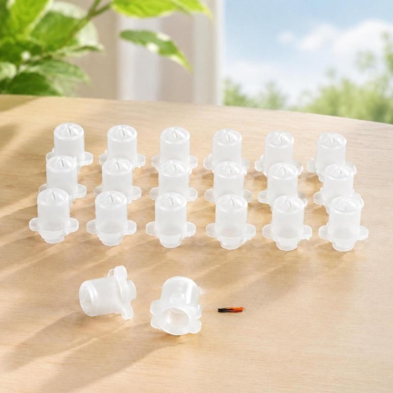 Outdoor Garden Port Insert Parts for Bird Feeding Stations, Flower-Style Plastic Replacements for Routine Use Needs