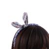 Retro Rabbit Ears Cloth Girls Hair Accessories Flowers Printed Hairband Bowknot Headband Hair Hoops