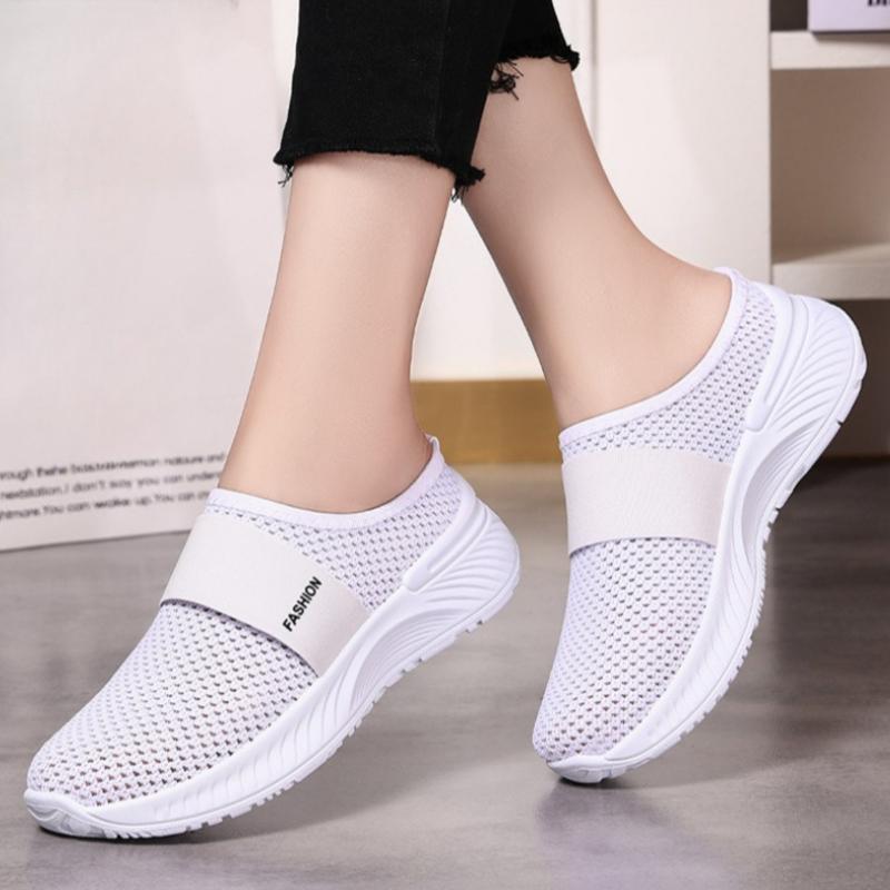 Women's Casual Shoes, Drop-in, Large Size, Mesh Upper, Half-slipper, Soft Sole, Comfortable, Non-tiring, for Outdoor Wear