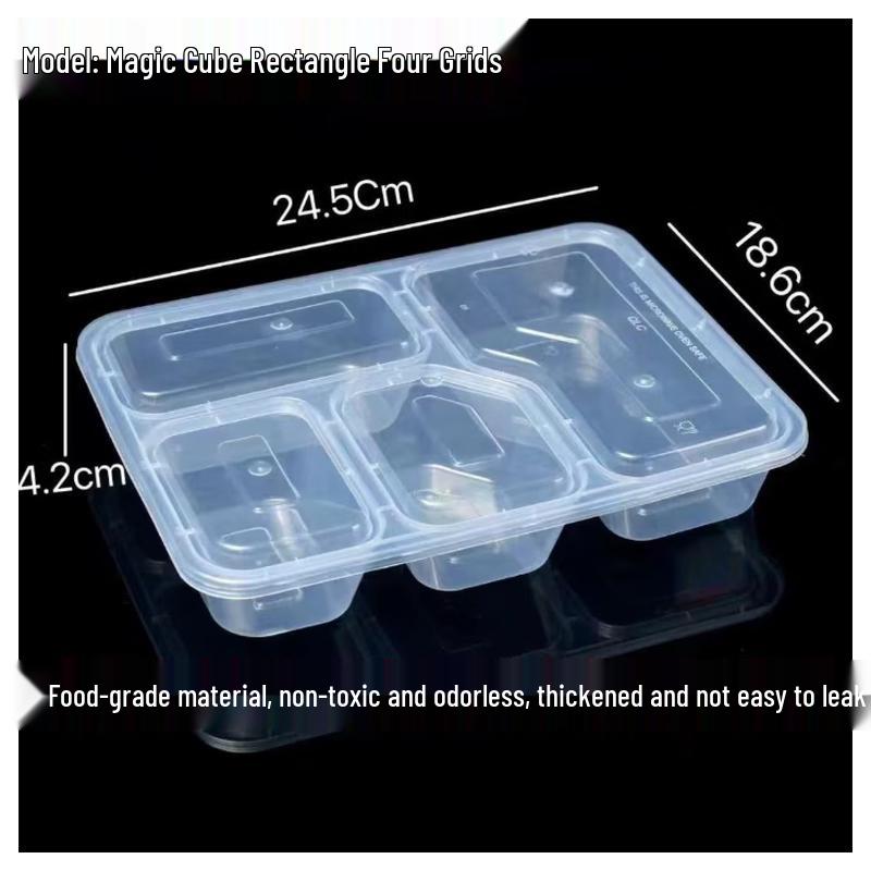 Saikeyou Disposable PP Plastic Takeout Meal Boxes