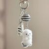 Flocking Cartoon Keychain Cute Seal Penguin Polar Bear Pendant Bag Decoration Keyring Car Key Holder Keychains Gift Fashionable