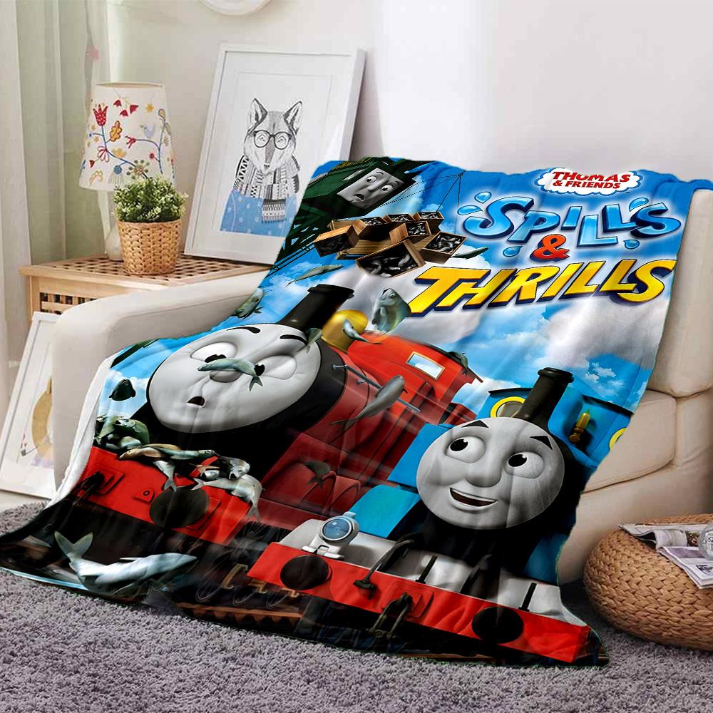 1pc Thomas Friends Spills Thrills flannel Blanket for Super Soft Cute Comfort Blanket for Travel Bedding Couch Sofa Blanket Y73018