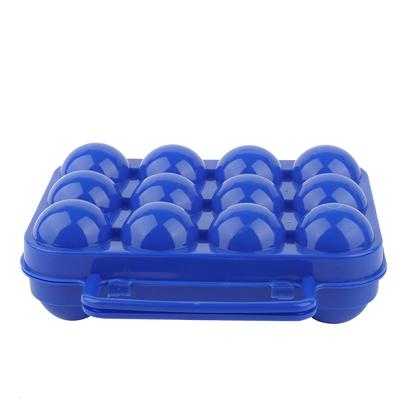 Scatola Contenitore Porta Uova in Plastica a Doppia Faccia con Manico per 12 Uova(blu)