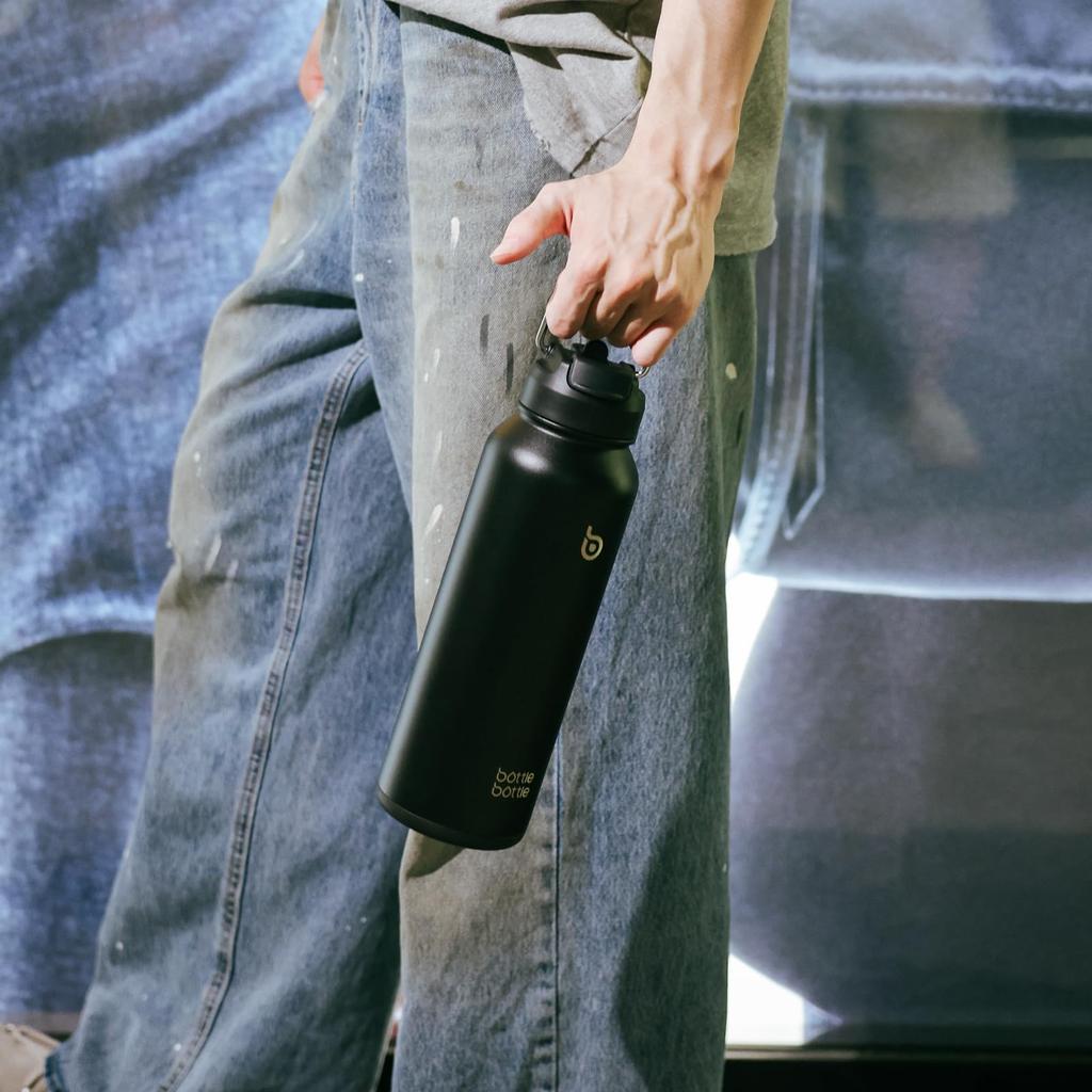 BOTTLE BOTTLE 1 Liter Water Large Stainless with Direct Bottom Perfect for Sports and Outdoors Bottle, Double-Walled, Insulated, Capacity, 1000ml,