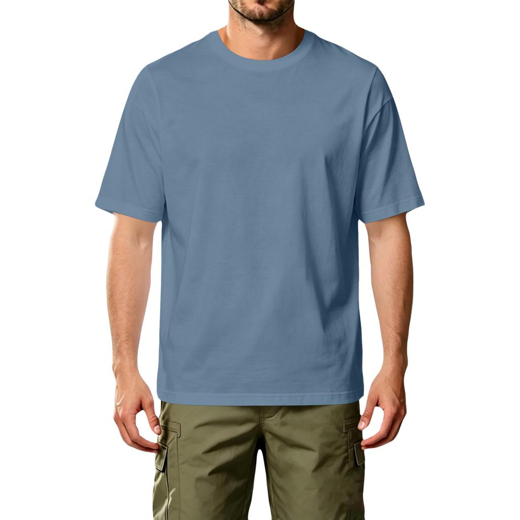 Men's Casual Athletic T-Shirt Crew Neck Short Sleeve Lightweight Soft Fabric Comfortable Fit Basic Plain Tee for Everyday Wear