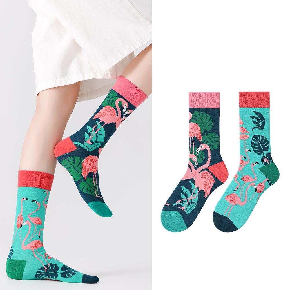 Unisex Trendy Cotton Mid-Calf Socks for Autumn/Winter - Sporty & Casual