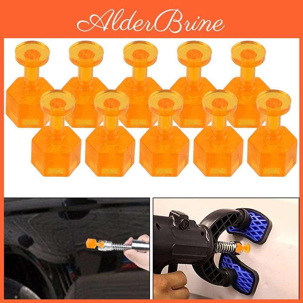 Orange Tabs Car Repair Dent Tool Car Dent Glue Pull Tabs 10pcs S M L Auto Paintless Dent Repair Film Dent Removal Tools For Car Body