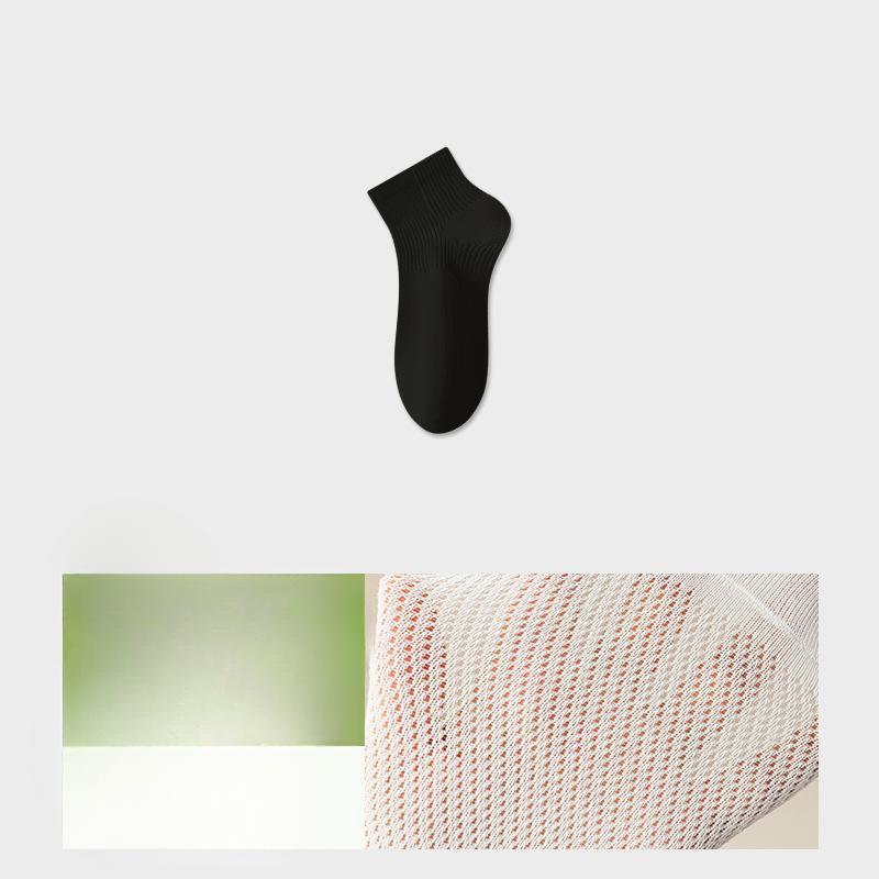 Men's Summer Thin Pure Cotton Mid-calf Socks, Mesh Breathable, Sweat-absorbing, Odor-proof Short Socks, Sports Cotton Socks