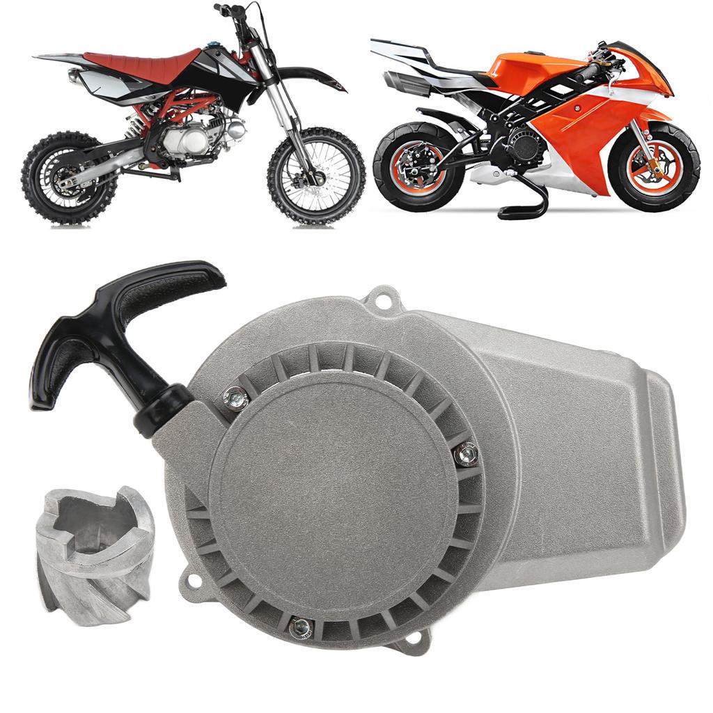 Pull Starter Start with Core Aluminum Alloy Fit for 2 Stroke 47cc 49cc Pocket Bike Mini Bike Dirt Bike
