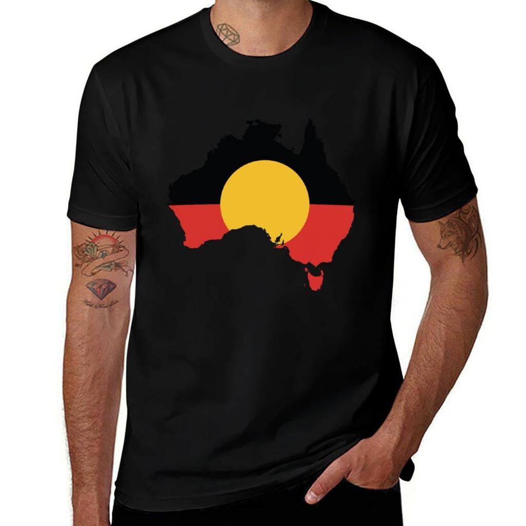 The Aboriginal Flag 1aboriginal Flag Aboriginal Lives Matter Tshirt Vintage Print Crew Neck Tee