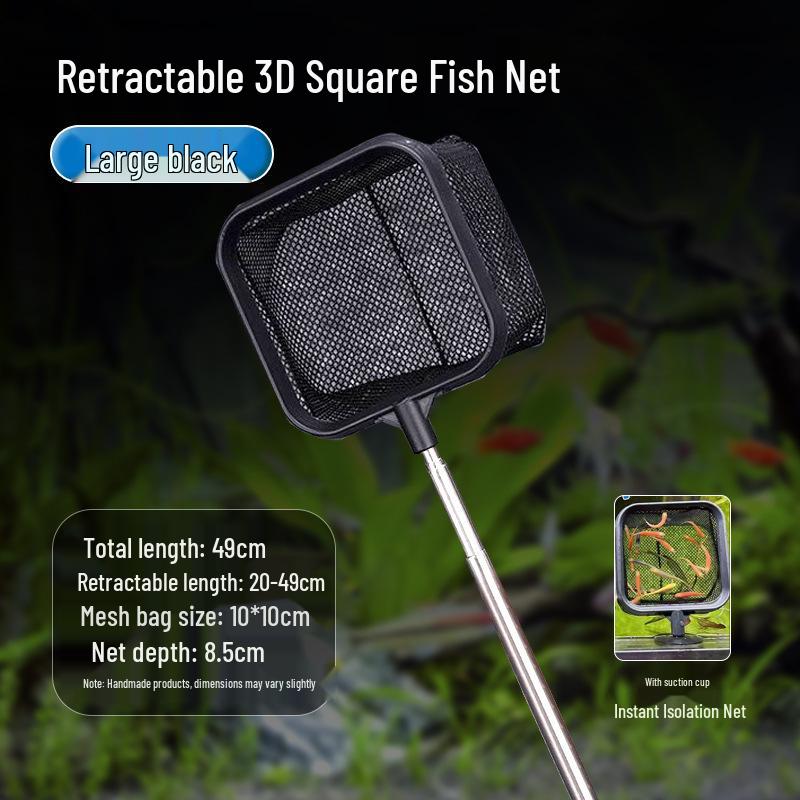 Telescopic Stainless Steel Fish & Shrimp Landing Net for Fish Tank