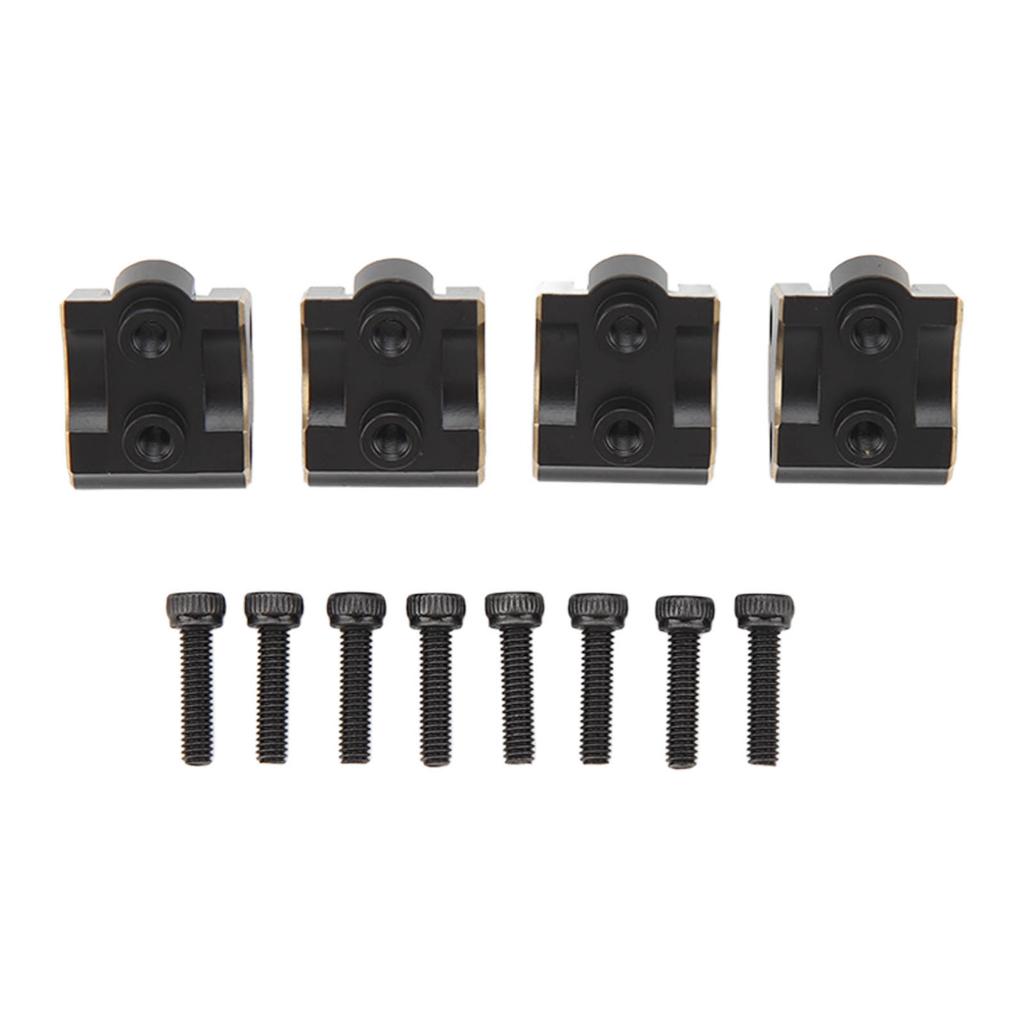 4Pcs RC Link Mount Brass Stable Rustproof RC Upgrade Parts for Axial SCX10 II AR44 Axles 1 10 Black