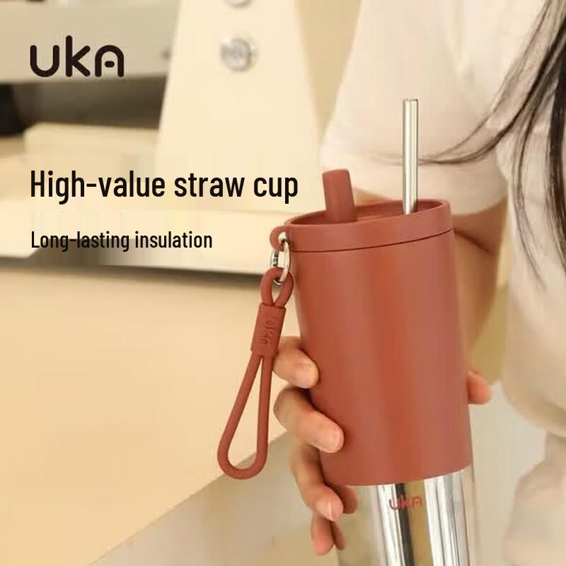 UKA Insulated Ceramic Tumbler with Straw