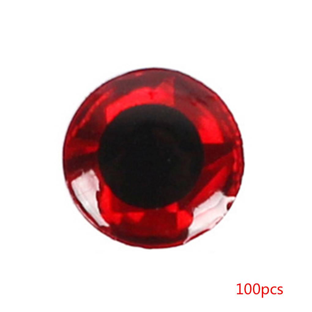100pcs Fishing Lure Eyes 3D Simulation Water Drop Saltwater Acc 6mm//8mm//10mm