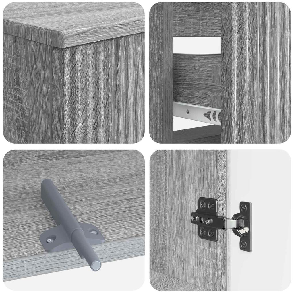 2 Piece Bathroom Cabinet Set ARNHEM Sonoma Gray