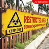 Zombie Themed Halloween Warning Sign 2D Flat Haunted House Decor  For Yard Decor