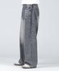 Hueo Cut Side Pintuck Vintage Washed Wide Denim Pants_Gray