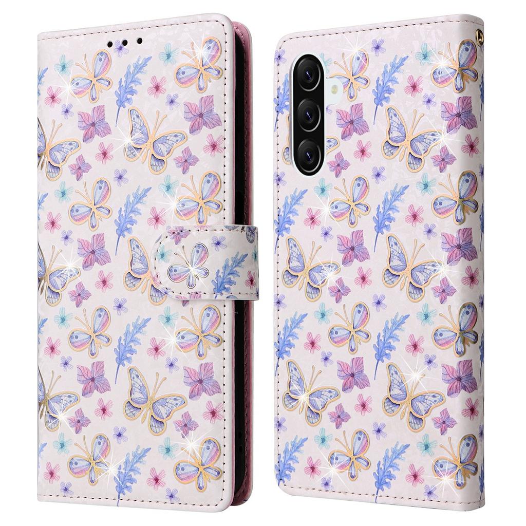 For Samsung Galaxy A37 5G Case RFID Blocking Flower Leather Phone Cover