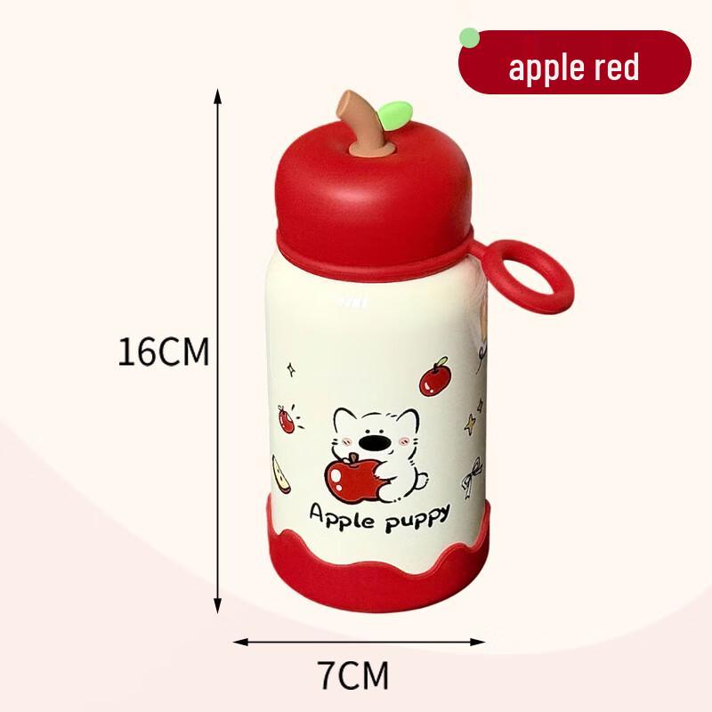 Xiaoyueya Cute Cartoon Apple 316 Stainless Steel Insulated Bottle 300ml