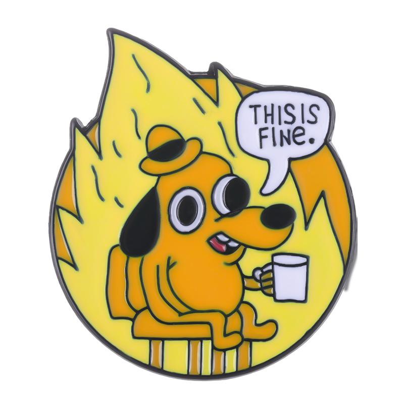 Cartoon Dog Series Enamel Pins Cute Anime Dachshund Sausage Dog Pet Animal Brooches Lapel Badge Jewelry Gifts For Kids Friends