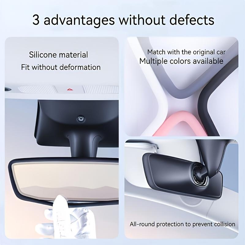 1 pezzo Copertura in Silicone per Specchietto Retrovisore Tesla, Cornice Protettiva Decorativa Interna per Modello, Copri Specchietto Auto, Protezione Auto, Elegante Accessorio per Auto