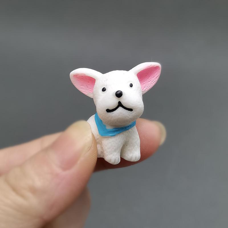 Entzückende Mini-Resin-Welpenfiguren - Pomeranian, Teddy, Bulldogge, Shar-Pei-Modelle - Kleine Ornamente für das kognitive Lernen von Kindern
