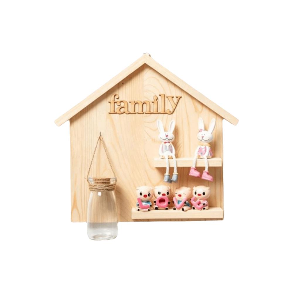 Vase Hydroponic Planter Shelf Wooden Wall Decoration Flower Holder Wall Mounted Planter Home Decor