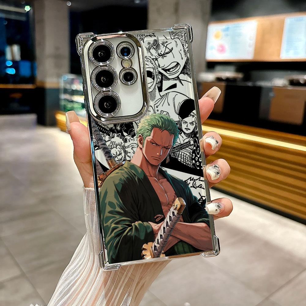 Ones P-Piece Zoro Anime Coque For Galaxy S26Ultra Phone Case For Samsung S26 S25 S24 S23 S21 Ultra S20 FE S25 Plus 5G Soft Cover