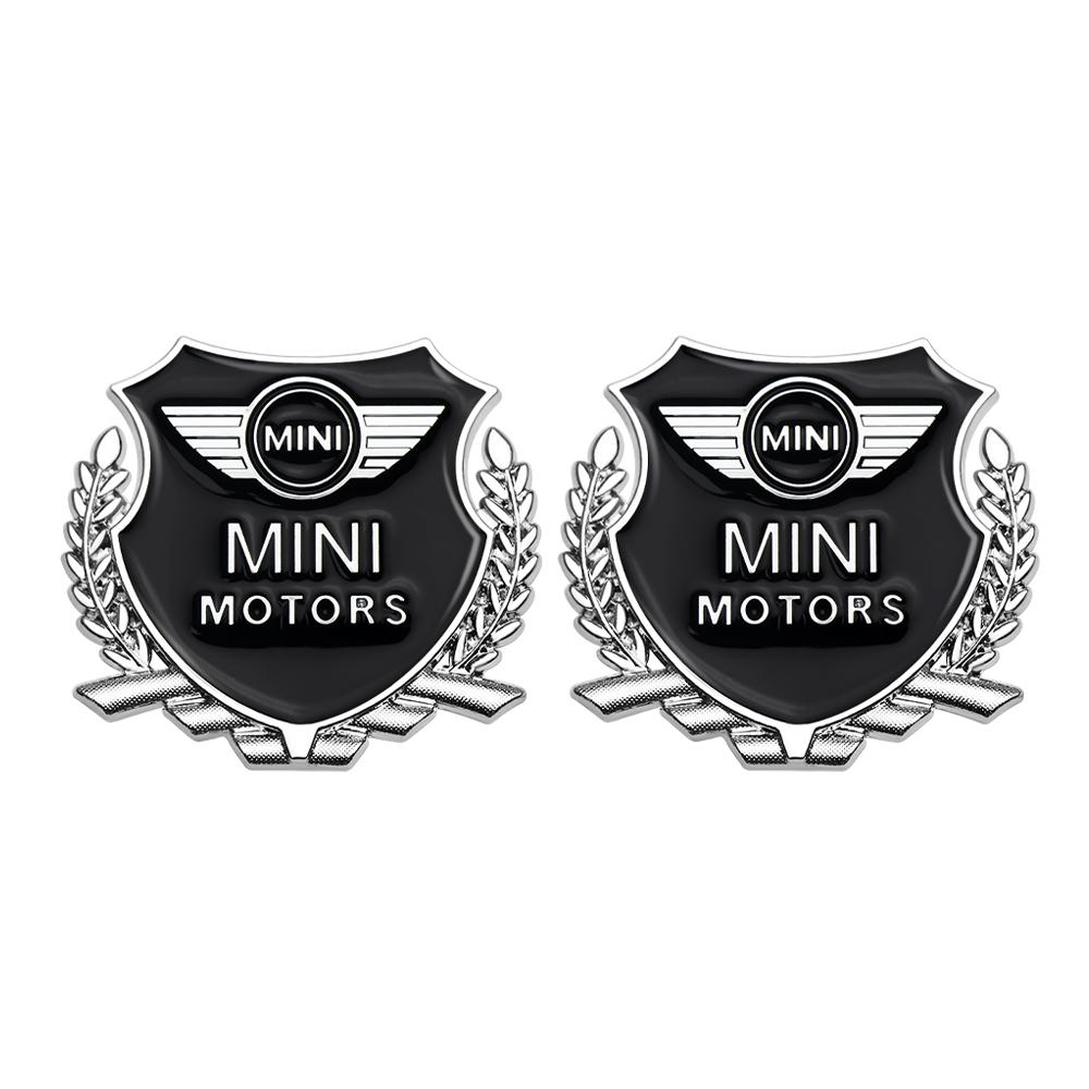

2PC Metal Car Styling Door Trunk Body Badge Sticker Decor Auto Accessories For MINI Cooper JCW WORKS R55 R56 F55 F56 R57 R58 R59