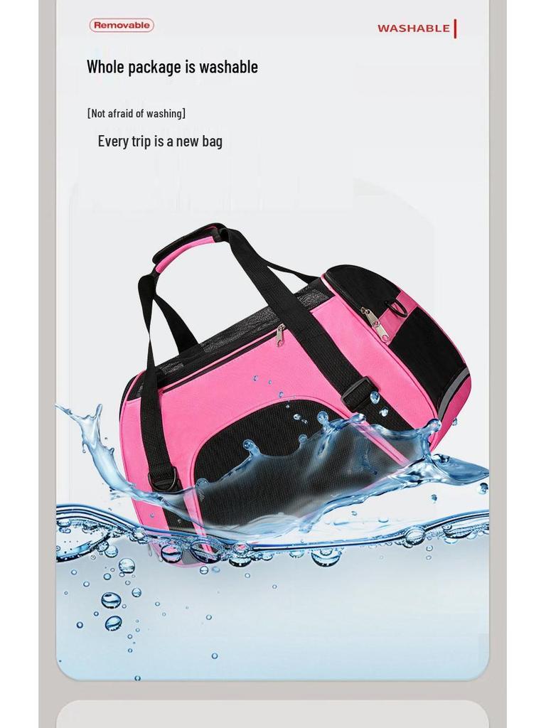 Durable Large Capacity Pet Backpack with Mesh - Portable for Cats & Small Dogs