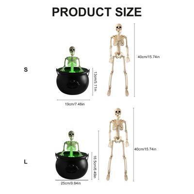 Halloween Witches Cauldron Set Durable Plastic Decoration For Porch Living Room Creative Party Supplies Storage Friendly
