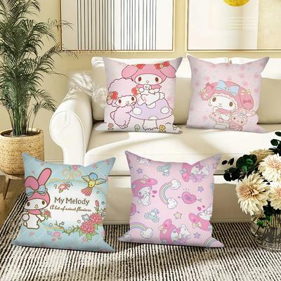 Kreskówkowa poszewka na poduszkę My Melody Modna kwadratowa poszewka na poduszkę Sypialnia Sofa Pokój Dekoracja Ins Pokrowiec na poduszkę do wypoczynku 40x40