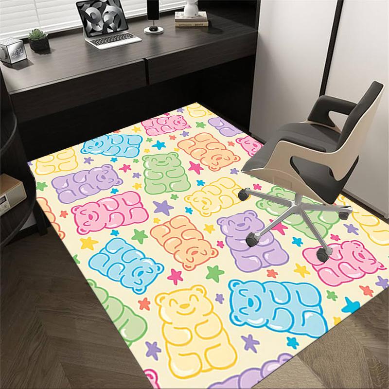 

1PC Gummy Bears Stars Extra Large Non-Slip Floor carpet, Office, family, bedroom, Studio - Large Area Rug Indoor Rugs, Vibrant Colors-W234 60cm by 90cm