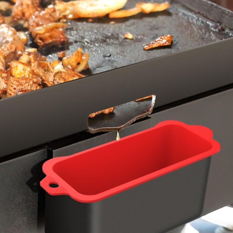 2Pcs Silicone Grills Drip Pans Replacement Silicone Grease Cup Liners Reusable Grease Catcher Cup Liner Easy to Use
