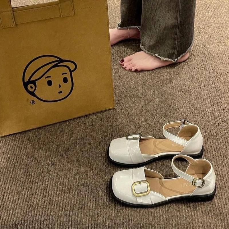 Fashion Closed Sandals for Women Mary Jen Woman Shoes on Offer Anti Slip Hot Shoe Comfortable and Elegant Vip 2025 Luxury Korea Sandal