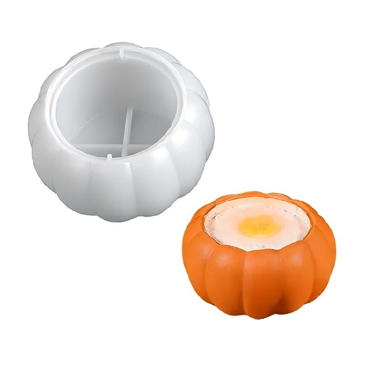 Easy Release Jewelry Organiser Mold Round Shaped Storage Box with Lid Mould Pumpkin Candle Holder Crafting Supplies