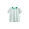 2026 Summer Boys' Korean Style Striped Lycra Cotton Round Neck T-shirt