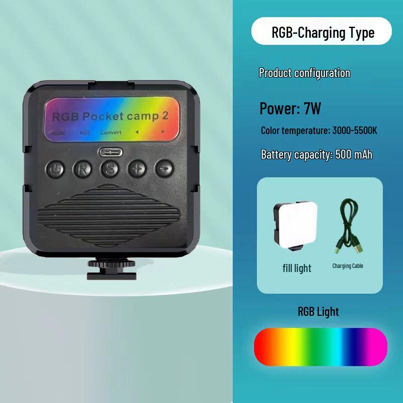 Three-Color Pocket Clip Fill Light for Photography and Live Streaming