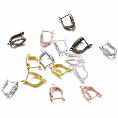 10 stks/partij 19mm Franse Hendel Oorbel Haken Draad Instellingen Base Hoops Oorbellen Bevindingen voor DIY Sieraden Maken Levert